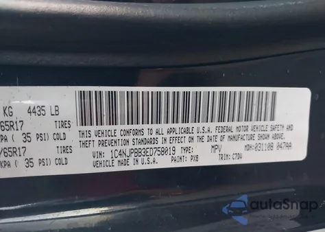 2014 Jeep Patriot Sport из США, поврежденный, VIN 1C4NJPBB3ED758019